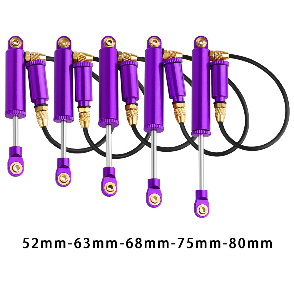 LonZeXy 4PCS Remote Reservoir Negative Pressure Shock Absorber 56/63/68/75/80mm Oil Damper For Traxxas TRX4M 1/18 RC Crawler Car Upgrade Aluminum Suspension Parts