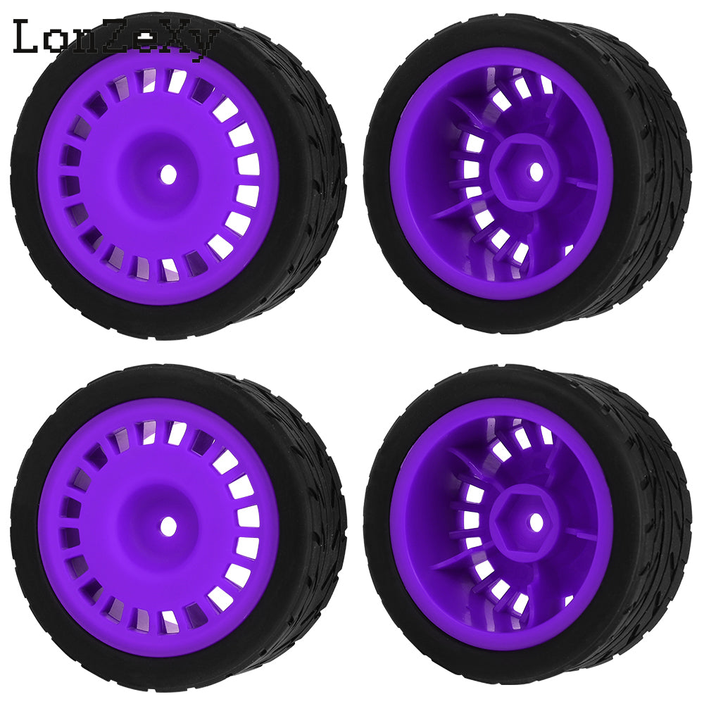 Lonzexy 1/10 Scale Hard Plastic RC Drift Tires For Traxxas 4 Tec 2.0 Tamiya TT01 XV01 Kyosho WR8 Sakura WLtoys HPI