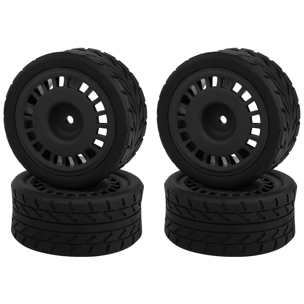 1/10 RC On-Road Car Wheels 37.2g Street Rubber Tires Multi-Color Rim RC Racing Upgrade Accessories