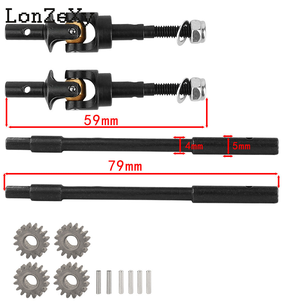 LONZEXY Axle Shaft with Gear for 1/10 SCX10 III