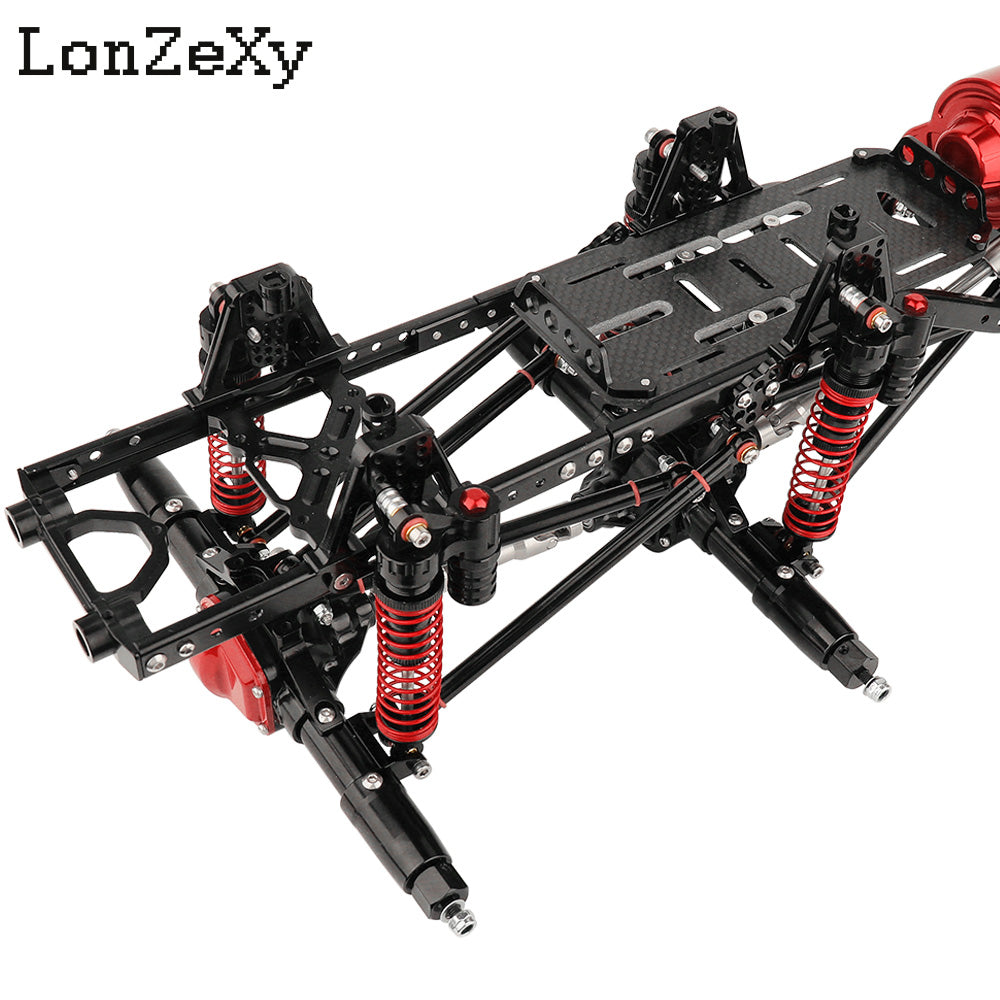 LONZEXY 8×8 Carbon Fiber Frame + Complete Axle + Front Gearbox for SCX24