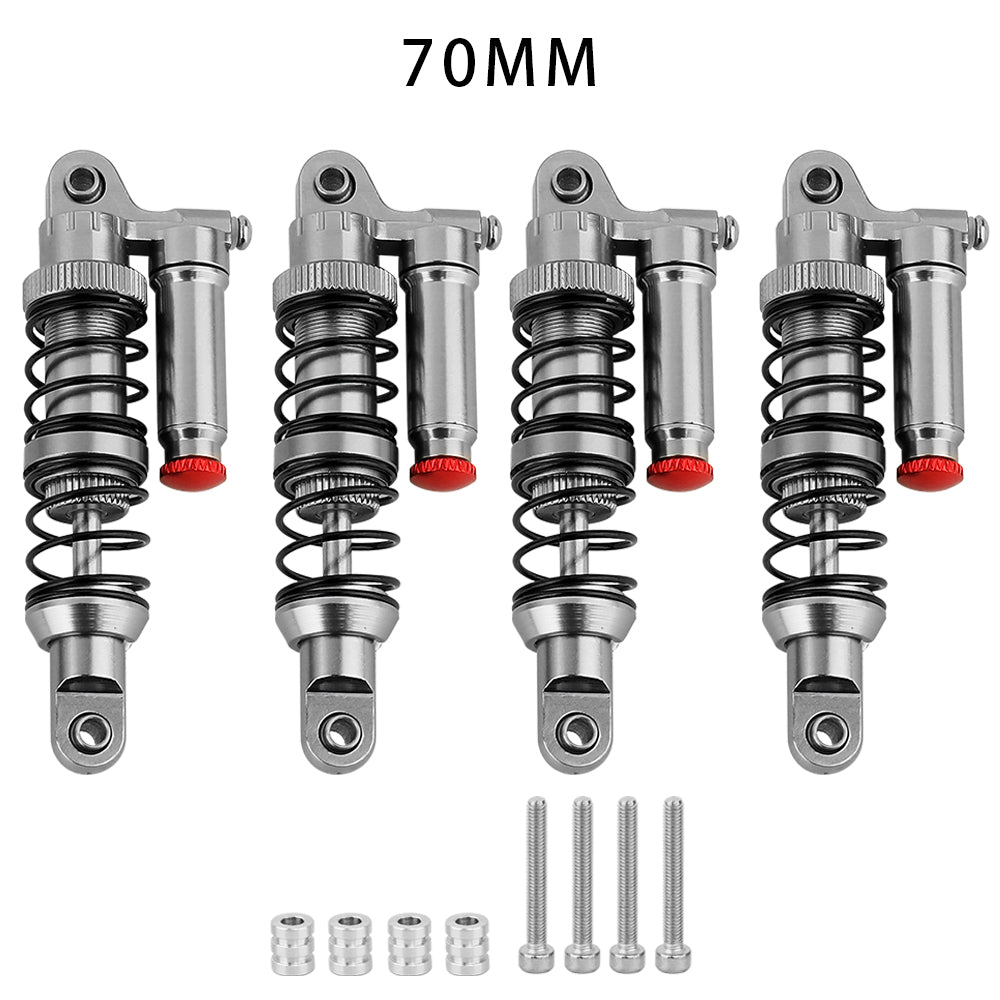 LonZeXy 4PCS 1/10 RC Crawler Piggyback Oil Shock Absorber 70/80/90/100/110/120mm Adjustable Damper For Axial SCX10 TRX4 D90 RC Off-Road Car Upgrade Parts