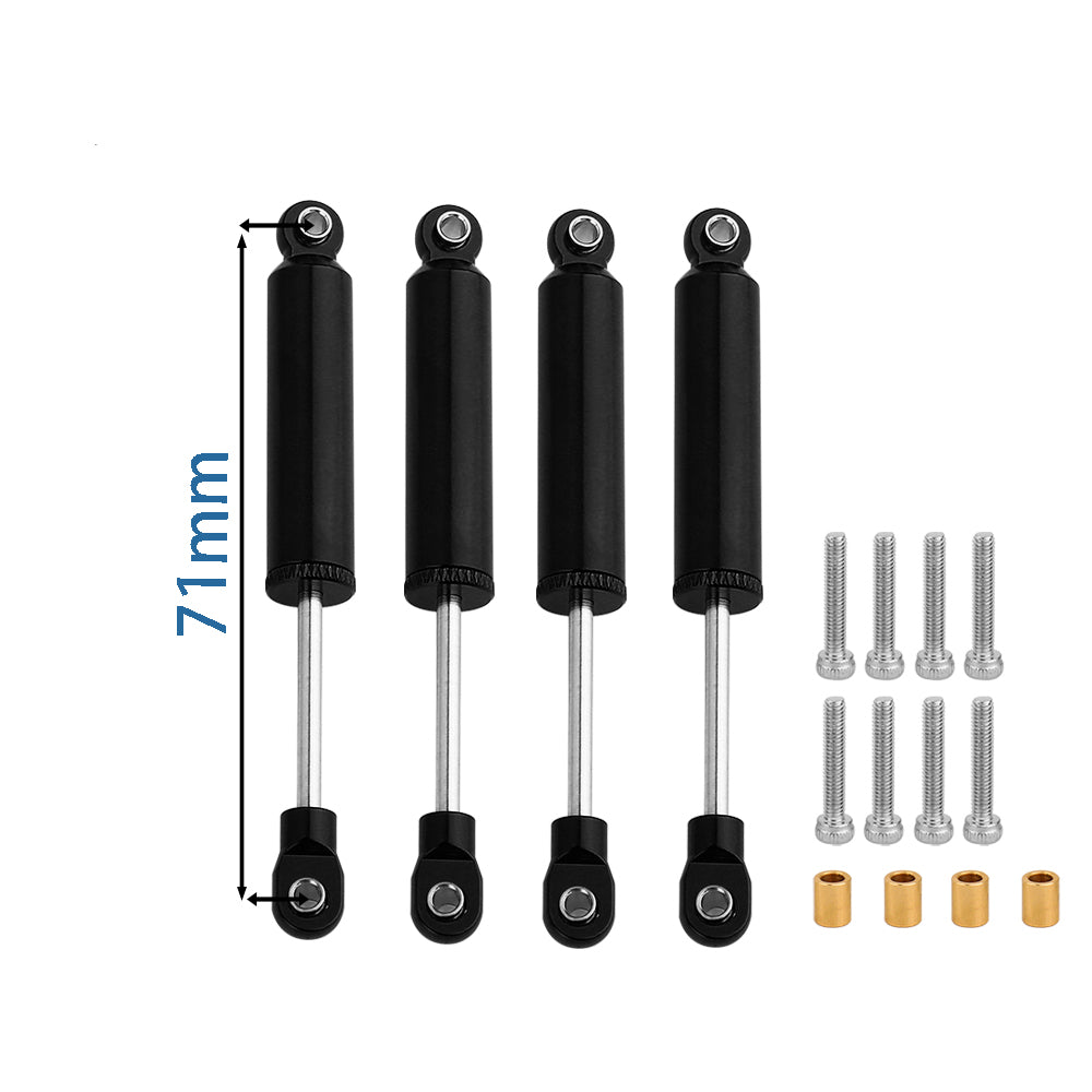 LonZeXy 4PCS Internal Oil Shock Absorber 53/59/65/71/77mm Damper For Traxxas TRX4M 1/18 RC Crawler Aluminum Suspension Upgrade Parts
