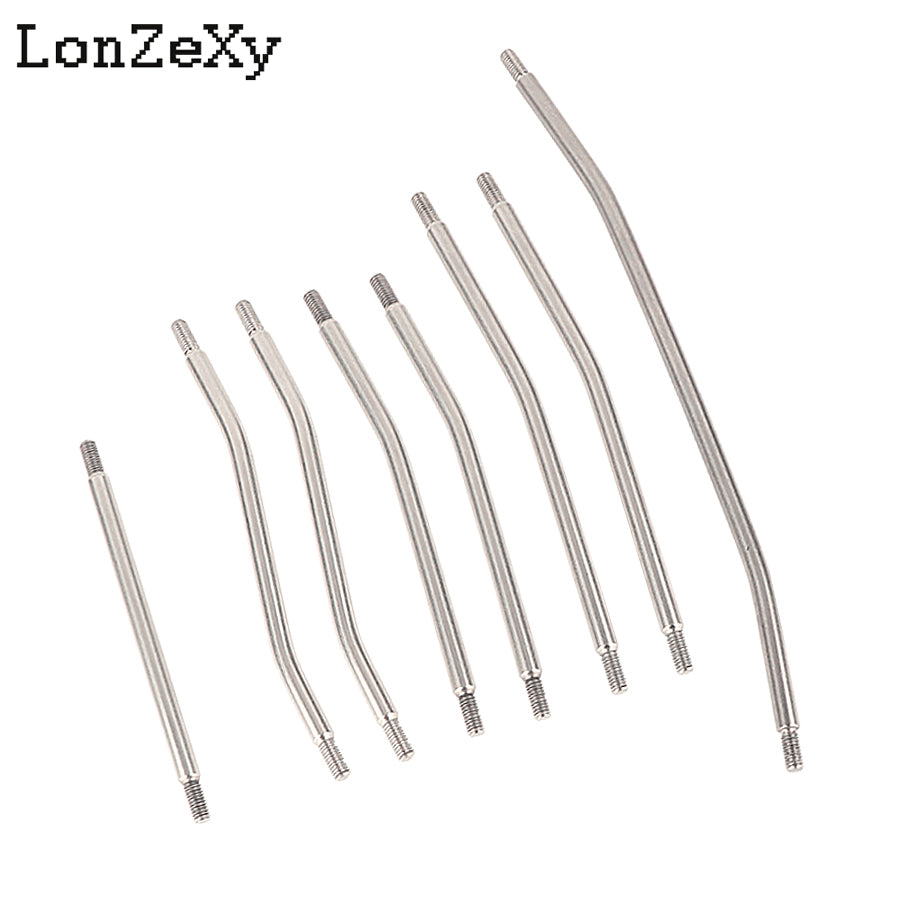 LONZEXY Wheelbase Stainless Steel Rod Links Set for 1/10 Axial SCX10 & SCX10 II 90046
