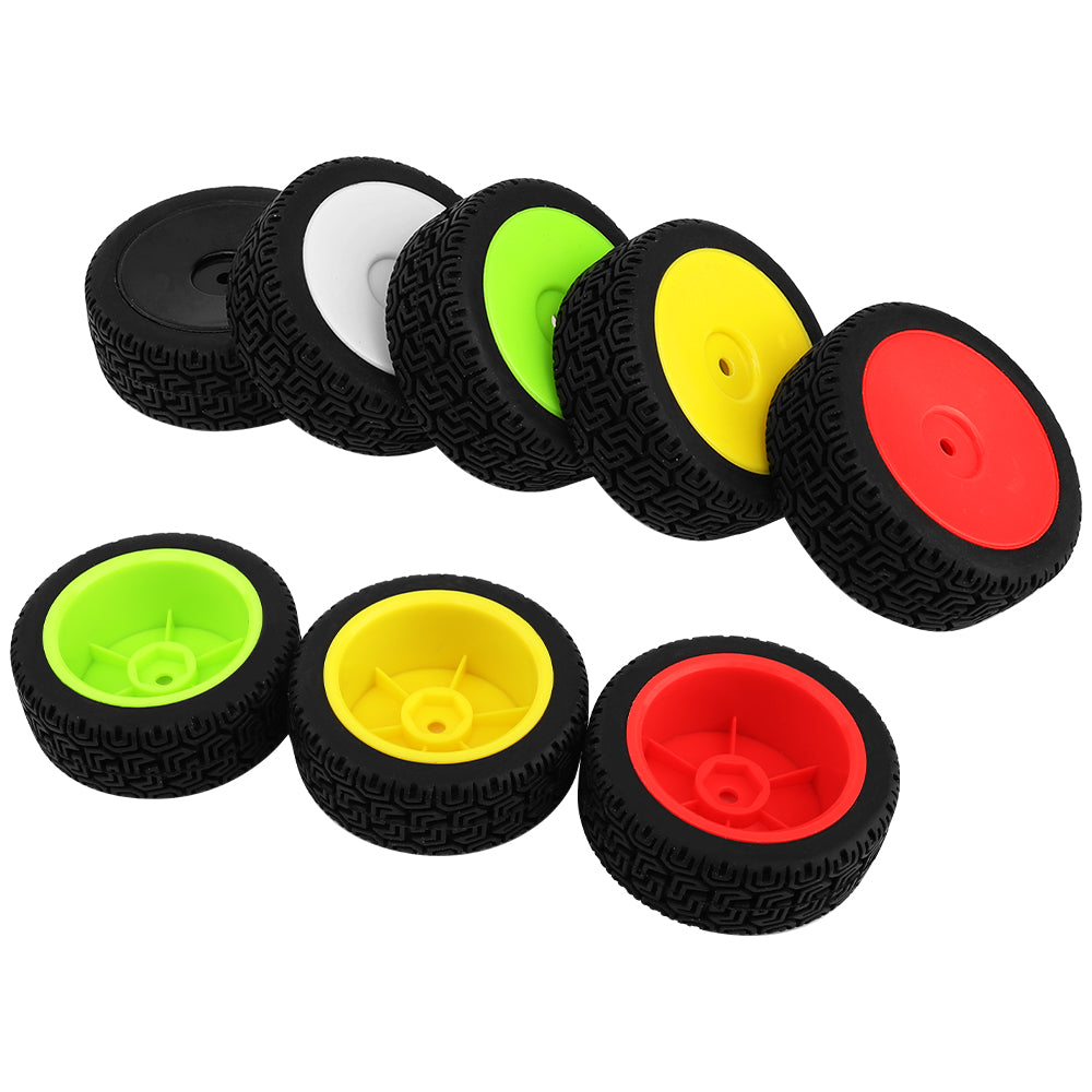 1/10 RC On-Road Buggy Wheels 37g All-Terrain Rubber Tires Multi Color Rim RC Car Racing Upgrade Parts