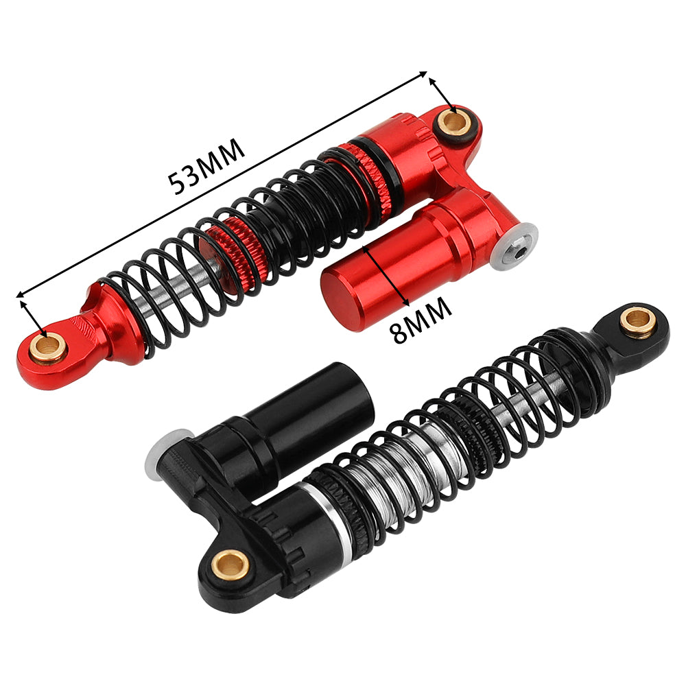 LonZeXy 4PCS New Oil Shock Absorber 53/59/66/78mm Piggyback Damper For Traxxas TRX4M 1/18 RC Crawler Adjustable Aluminum Suspension Upgrade Parts