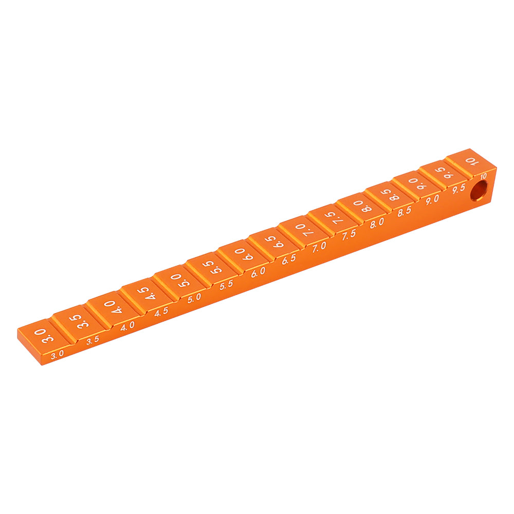 LONZEXY Height Gauge Aluminum Alloy RC Height Measuring Ruler for 1/8 1/10 RC Car