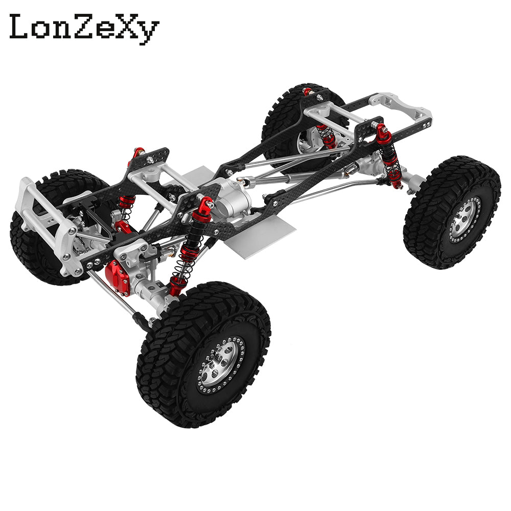 Lonzexy 1/10 RC Car LCG Low Center Of Gravity Crawler Chassis Fit for SCX10 Upgrades