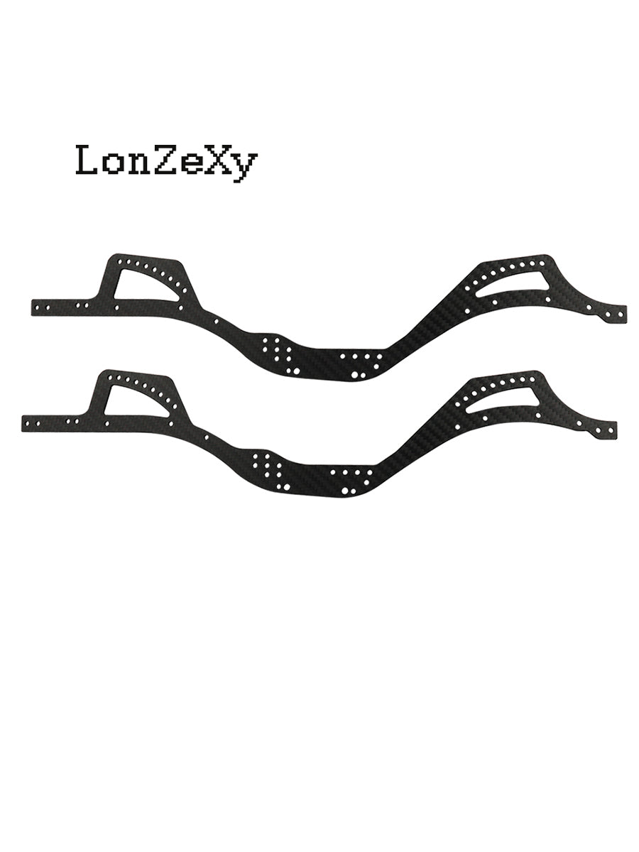 LONZEXY Carbon Fibre Chassis Kit Frame Rails for SCX10 PRO
