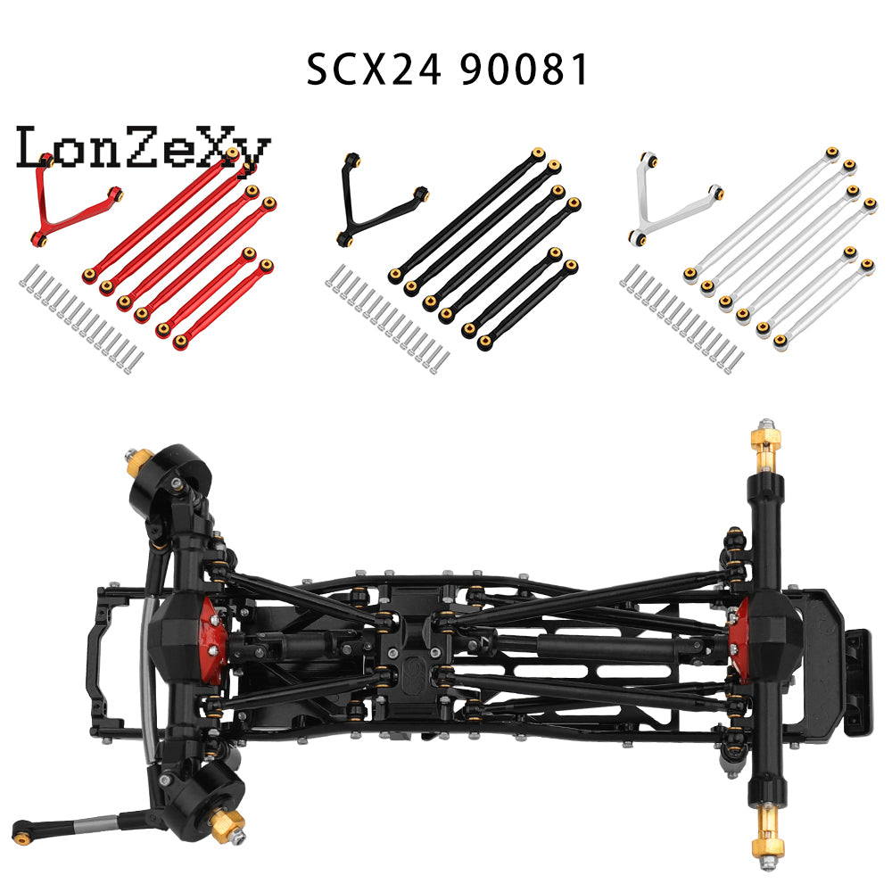 LONZEXY Stainless Steel Link Rod 313mm for SCX10 II