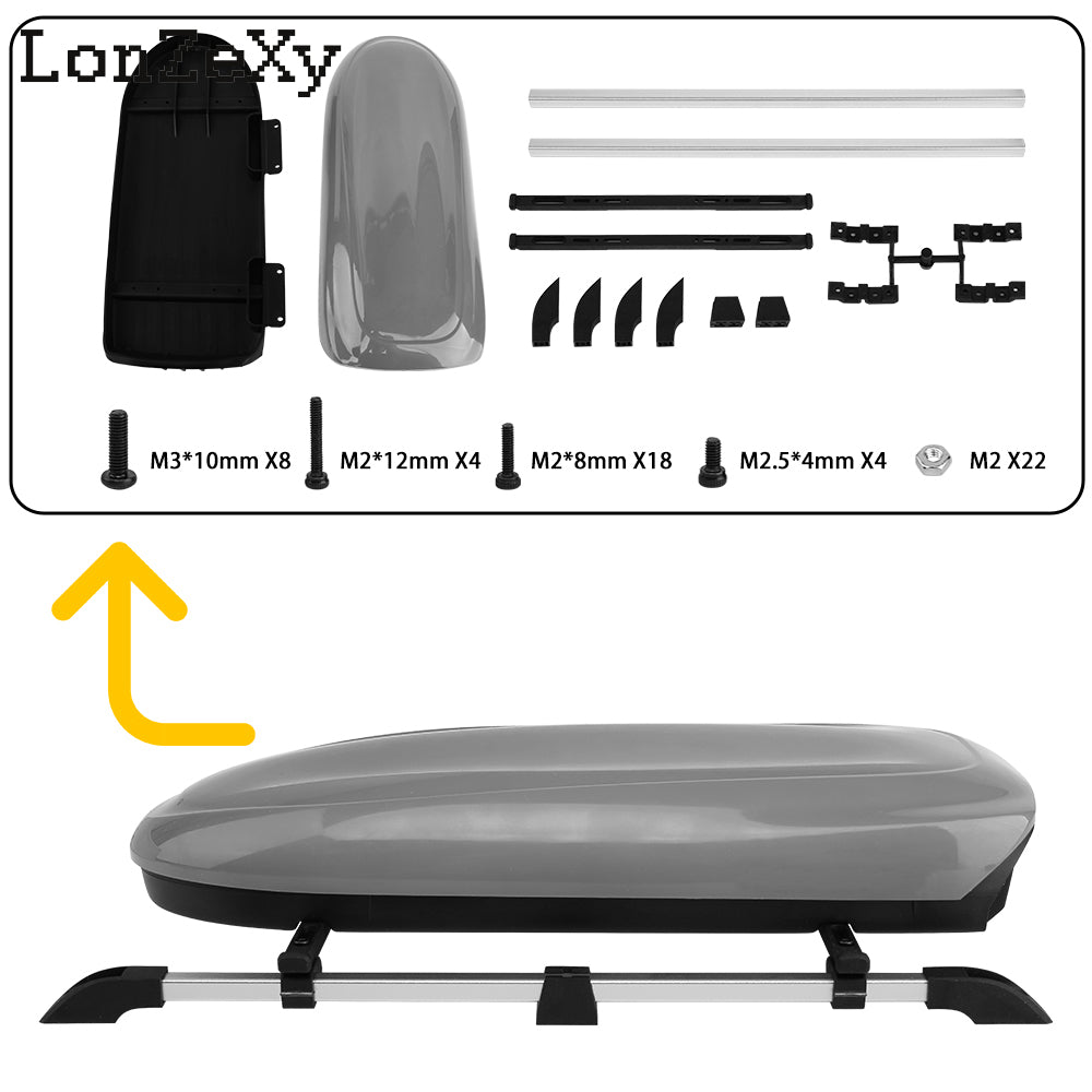Loznexy RC-Hub Plastic Roof Trunk Luggage Rack Box for 1/10 TRX-4 TRX-6