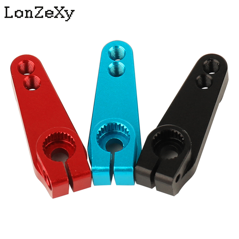 Lonzexy 2-Pack Aluminum Servo Horn Metal Servo Arms Compatible with Futaba Savox Power HD Servos Motors for 1/6 1/7 1/8 1/10 RC Crawler