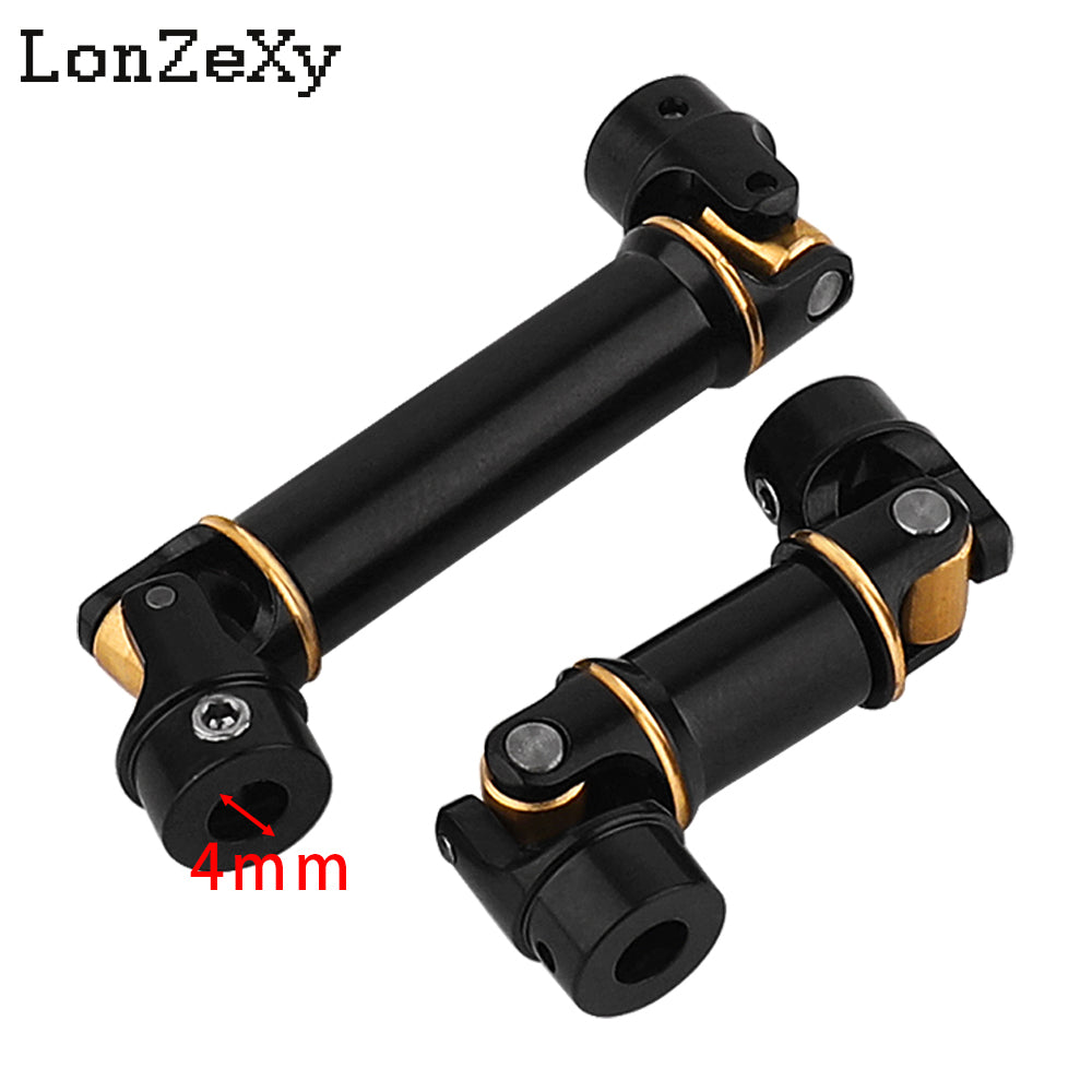 LONZEXY Black Hardened Steel Drive Shafts with D-shaped Holes for 1/18 TRX4m