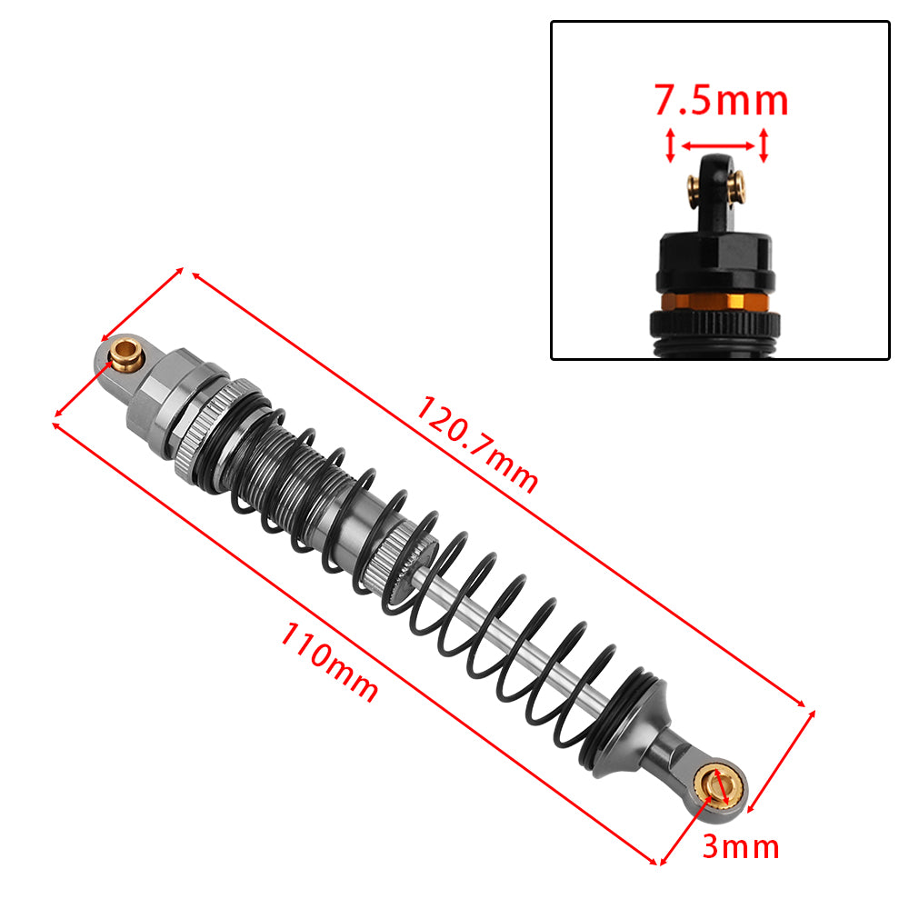 LonZeXy 4PCS Aluminum Oil Shock Absorber 70/80/90/100/110/120mm Adjustable Damper For Axial SCX10 I II III TRX4 D90 1/10 RC Rock Crawler Upgrade Parts