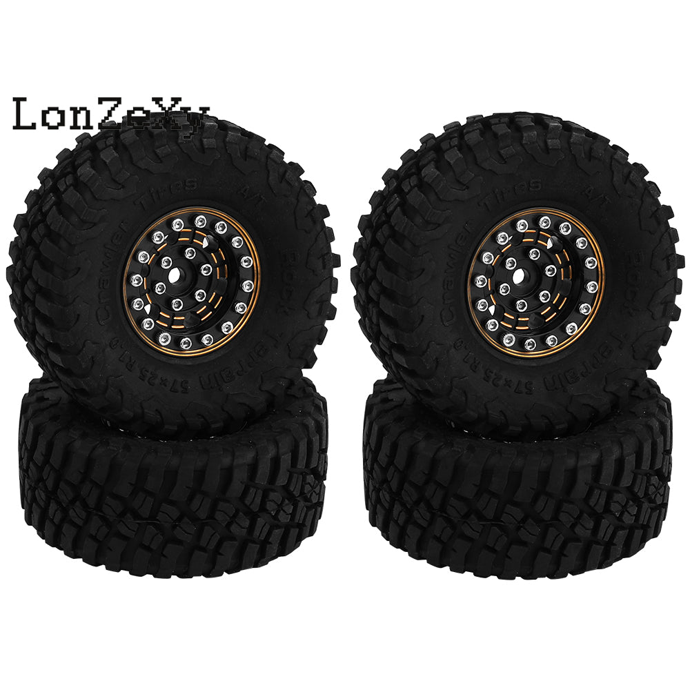 LONZEXY Wheel Tires Set Swamp Claw Mud Tires for SCX10