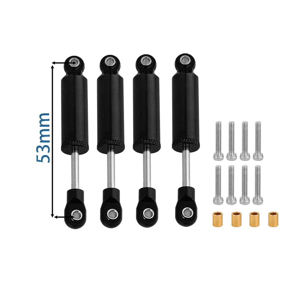 LonZeXy 4PCS Internal Oil Shock Absorber 53/59/65/71/77mm Damper For Traxxas TRX4M 1/18 RC Crawler Aluminum Suspension Upgrade Parts