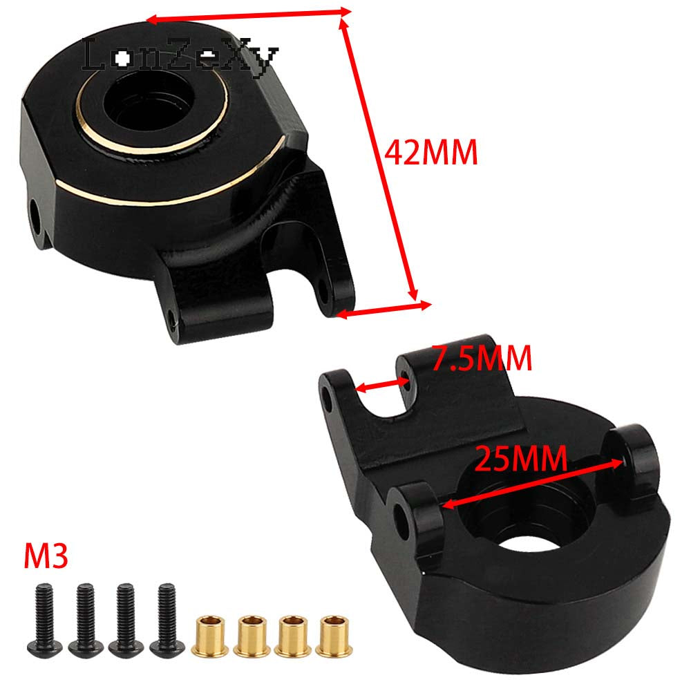 LONZEXY Front Axle Steering Knuckle C Hub for 1/10 SCX10 PRO