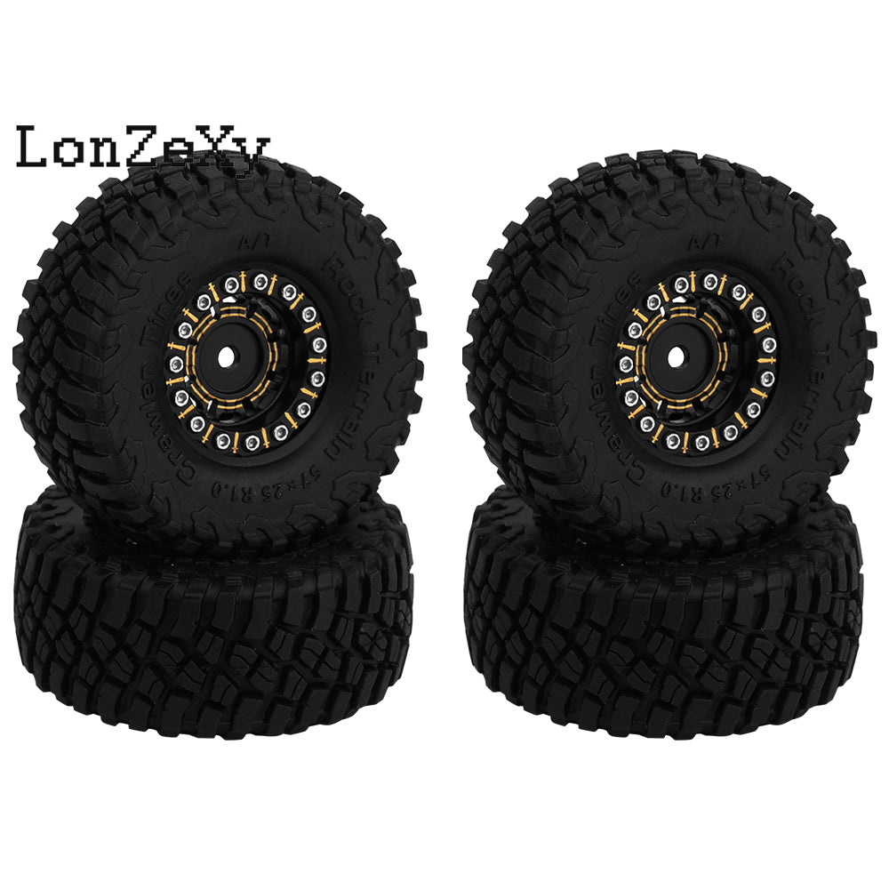 LONZEXY Wheel Tires Set Swamp Claw Mud Tires for SCX10