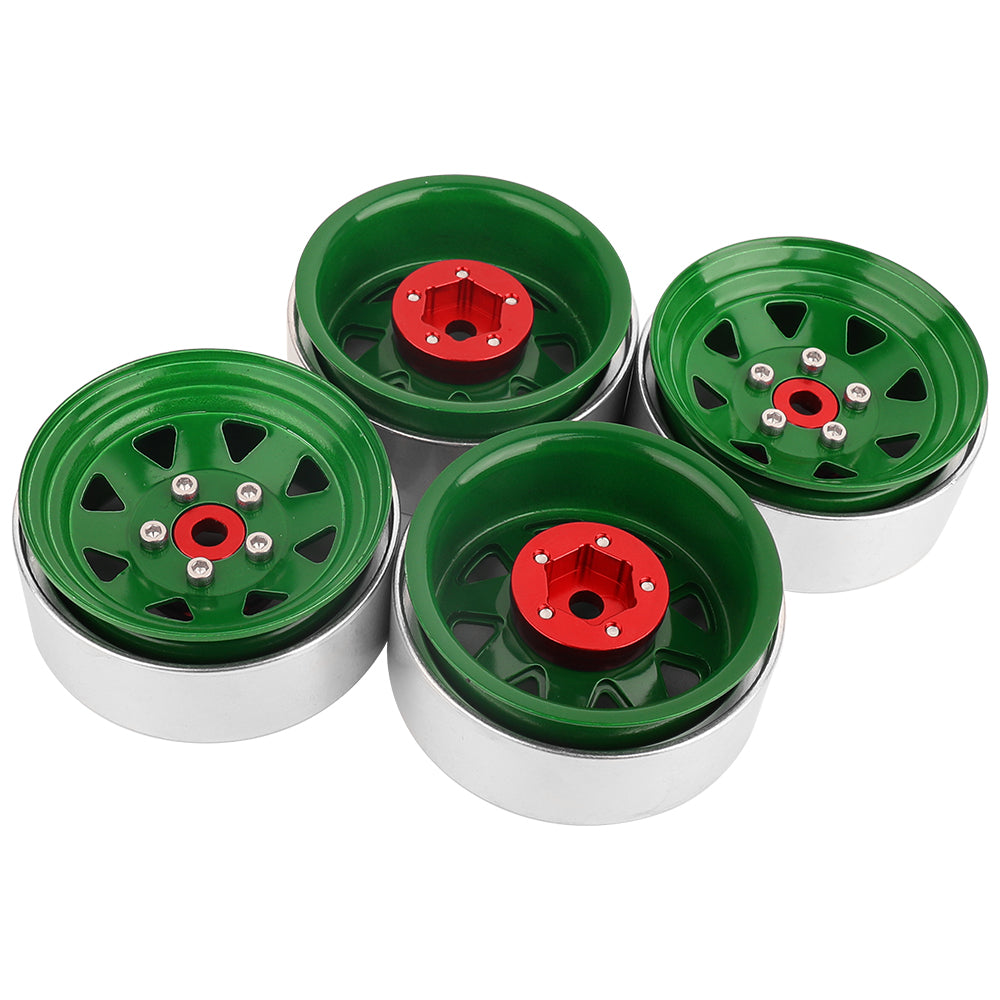 LonZeXy 1.9 Inch CNC Aluminum Beadlock Wheel Rim For 1/10 RC Crawler SCX10 Off-Road Climbing Car RC Upgrade Wheels With Mounting Screws