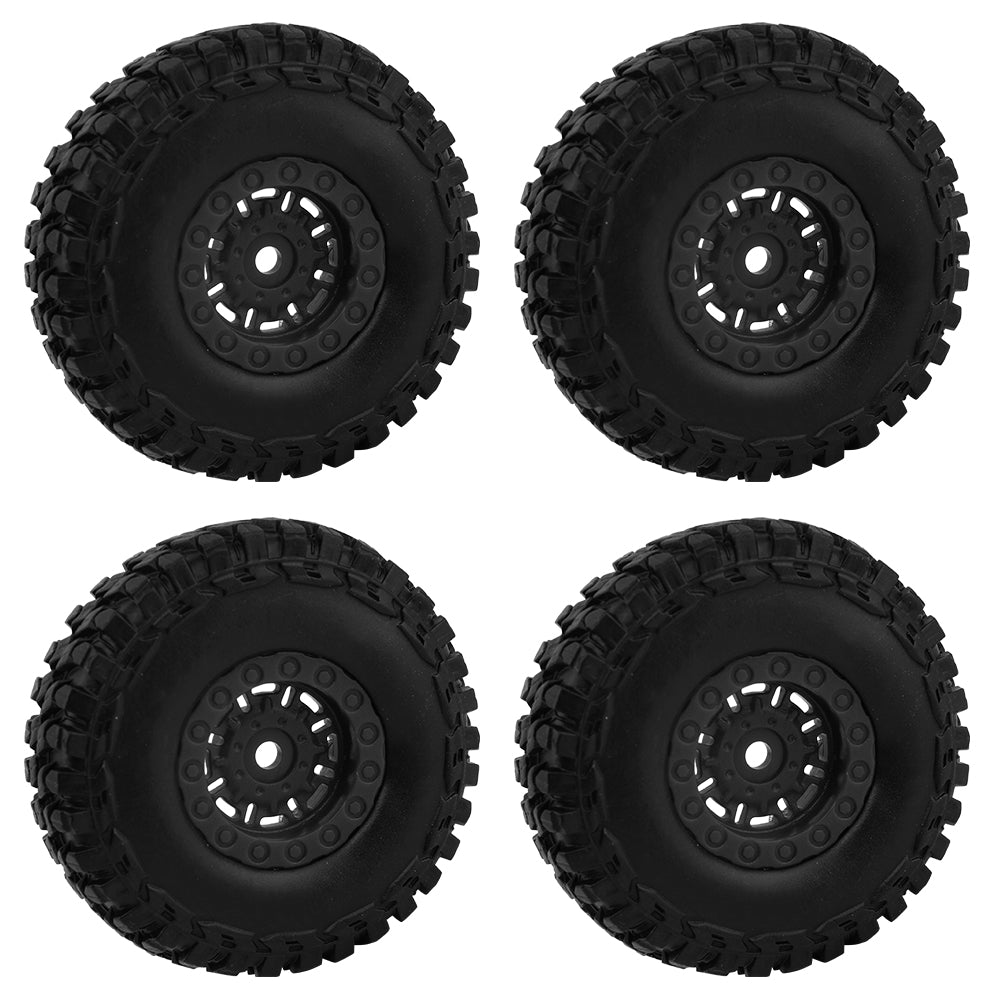 LonZeXy 1.0 inch Plastic Wheel Hub Rims or with Rubber Tires 4PCS For 1/24 SCX24 1/28 RC Off-Road Buggy Mini Model Truck 29.6mm Diameter Colorful RC Car Replacement Parts Style F