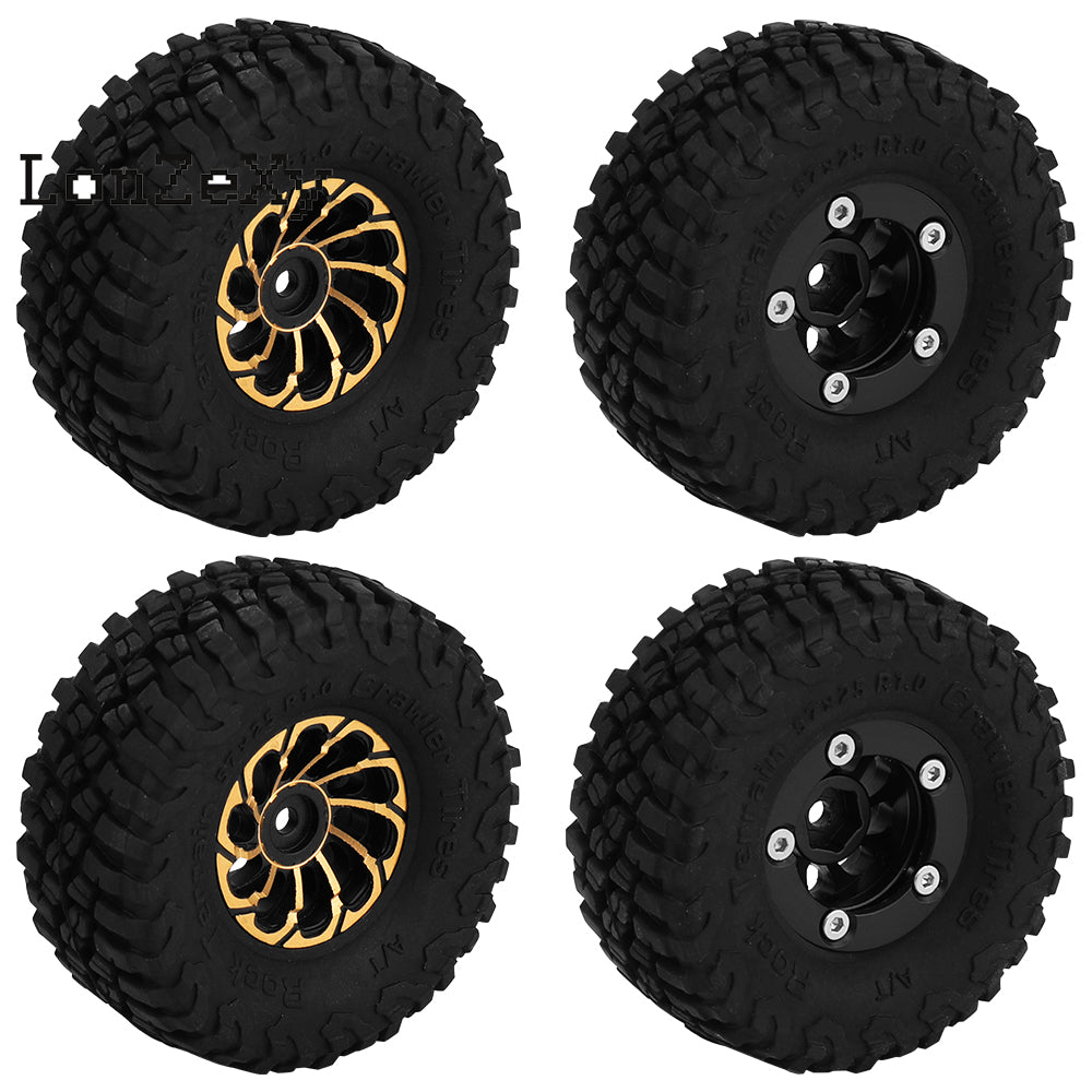 LONZEXY Wheel Tires Set Swamp Claw Mud Tires for SCX10