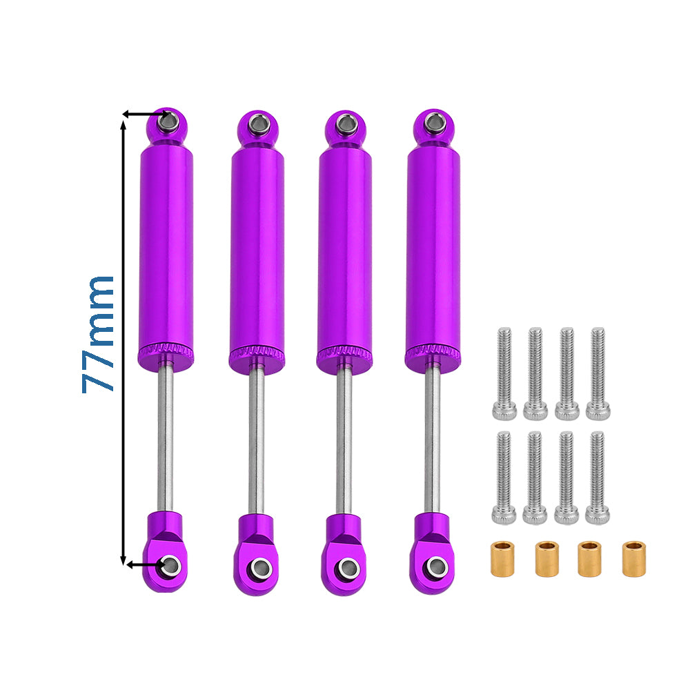 LonZeXy 4PCS Internal Oil Shock Absorber 53/59/65/71/77mm Damper For Traxxas TRX4M 1/18 RC Crawler Aluminum Suspension Upgrade Parts