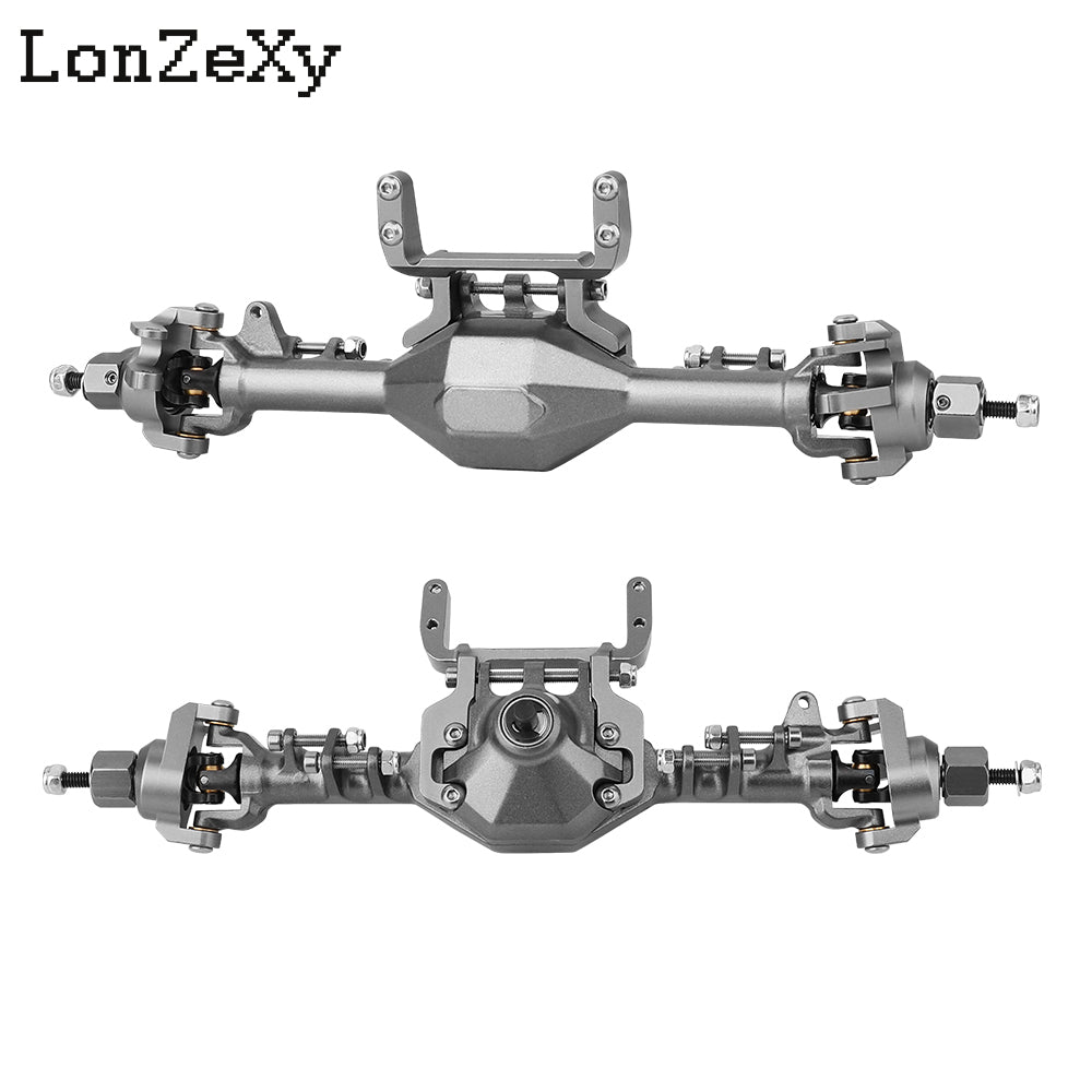 LONZEXY Aluminum Front & Rear Portal Axle Set For SCX10 II