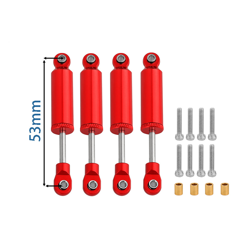 LonZeXy 4PCS Internal Oil Shock Absorber 53/59/65/71/77mm Damper For Traxxas TRX4M 1/18 RC Crawler Aluminum Suspension Upgrade Parts