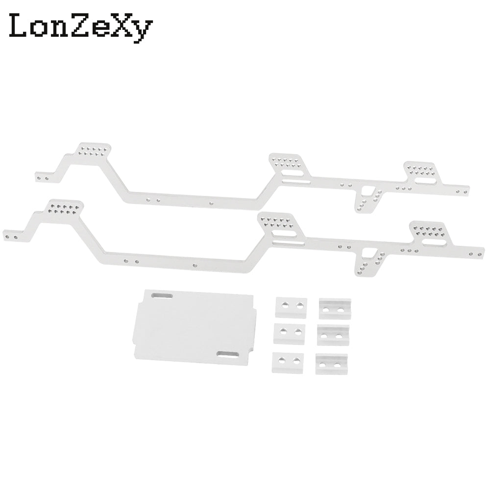 LONZEXY 6*6 Aluminum Aolly  Chassis Kit Frame Girder DIY For 1/18 TRX4m
