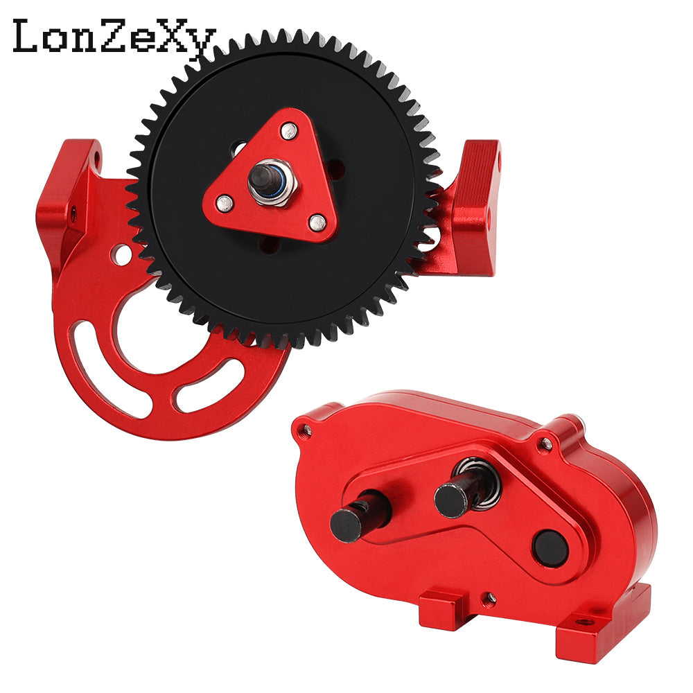 LONZEXY 2 Gearbox Transmission+Gear Skid Plate fo SCX10 I II III Capra TRX4