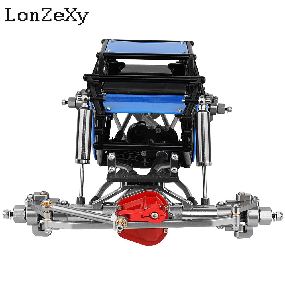 Wheelbase 313mm Double Straight Frame Chassis+Nylon Tube Roll Cage for SCX10 TRX4 (Without Wheels)