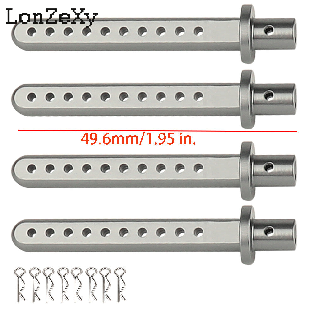 Lonzexy Metal Body Post Mount Pillar with R Pins for SCX10
