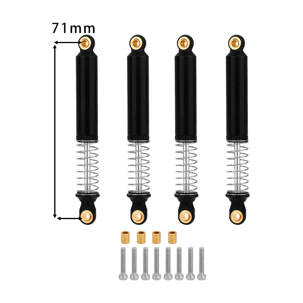 LomZeXy 4PCS Oil Shock Absorber 53/59/65/71/77mm Adjustable Damper For Traxxas TRX4M 1/18 RC Crawler Aluminum Suspension Upgrade Parts