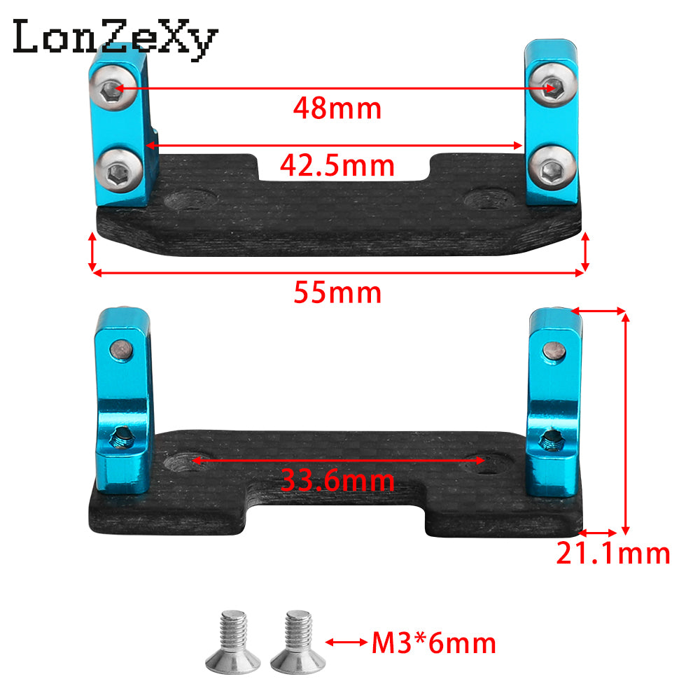 LONZEXY Carbon Fiber Servo Mount for Axial 1/10 RR10 Wraith 90045 90056