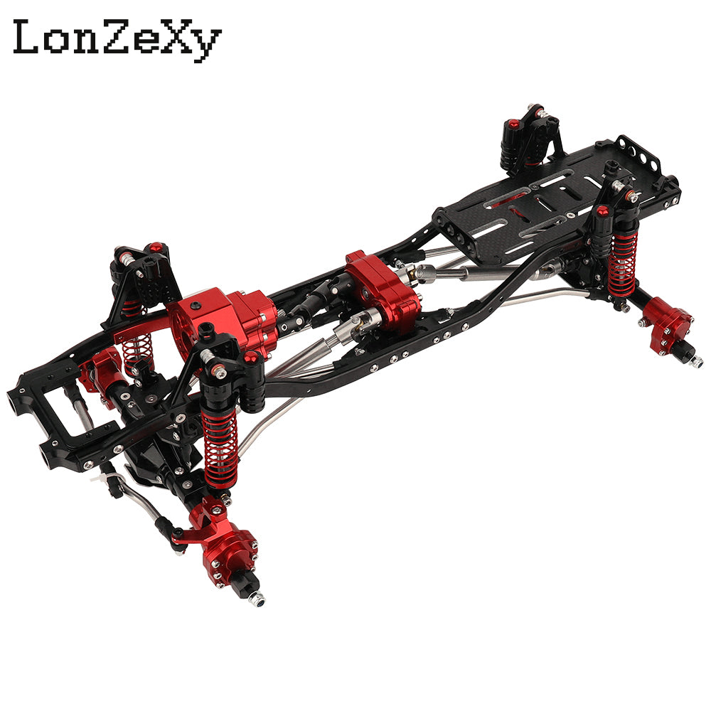 LONZEXY Frame Set Wheelbase 313mm with 2 Speed Transmission For SCX10 II