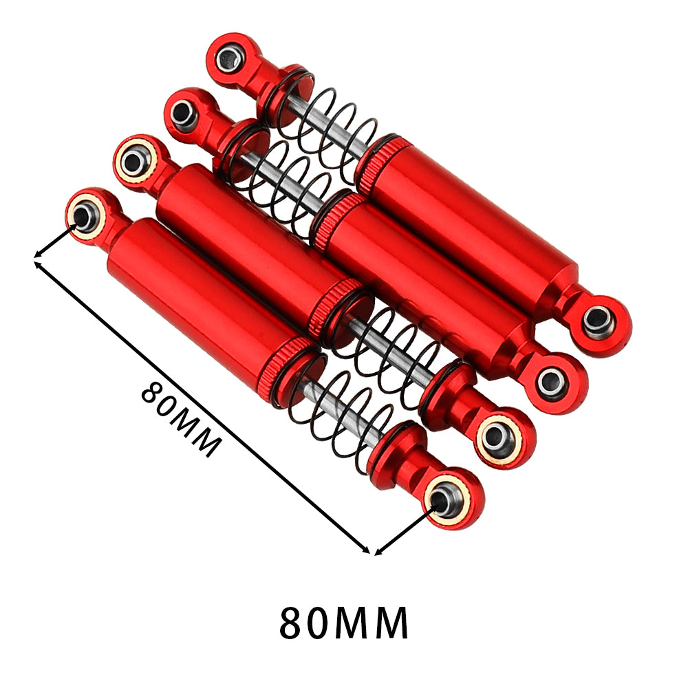 LonZeXy 1/10 RC Crawler Aluminum Oil Shock Absorber 70 80 90 100 110mm Adjustable Damper 4PCS For Axial SCX10 TRX4 D90 RC Off Road Car Upgrade Parts