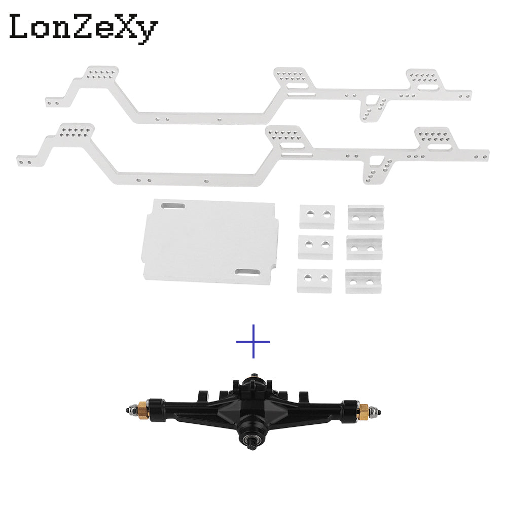 LONZEXY 6*6 Aluminum Aolly  Chassis Kit Frame Girder DIY For 1/18 TRX4m