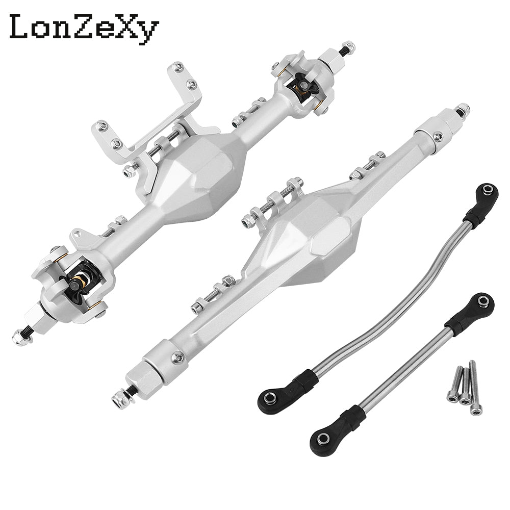 LONZEXY Aluminum Front & Rear Portal Axle Set For SCX10 II