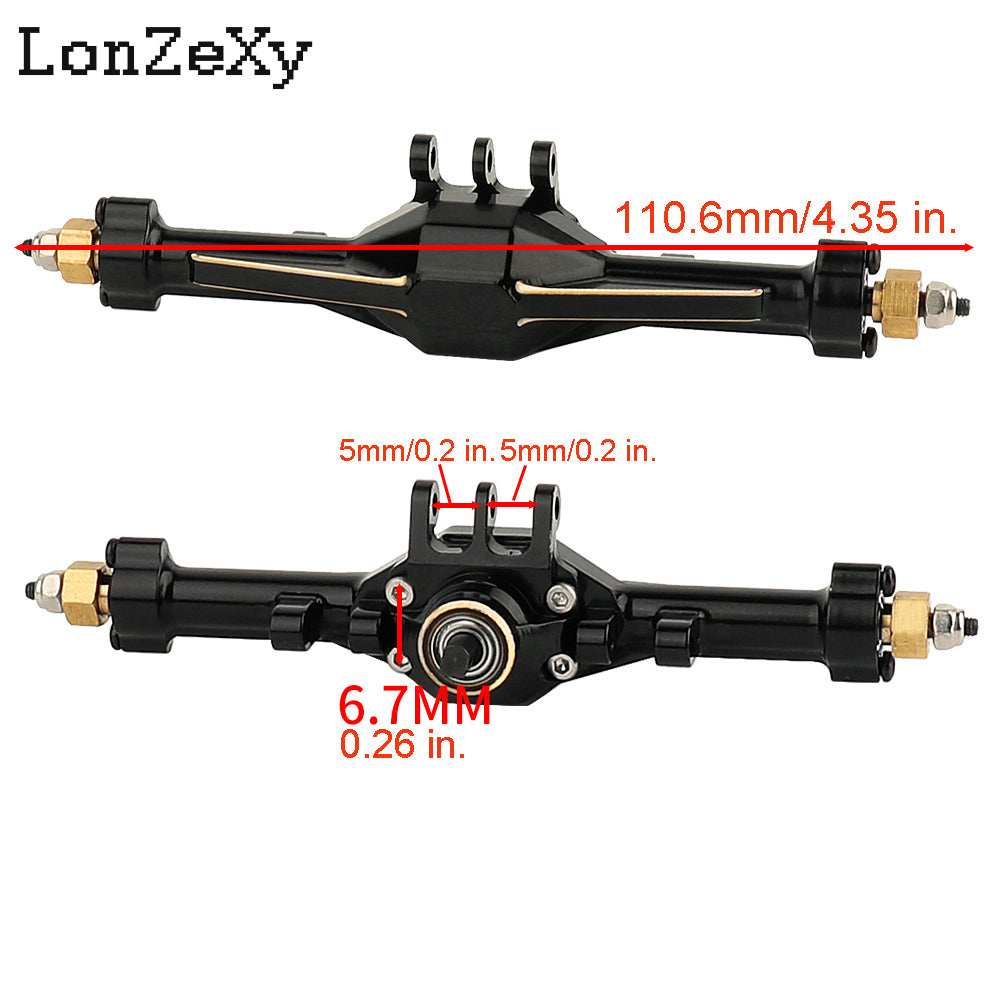 LONZEXY+4mm Aluminum Axles with Lay Down Servo Mount & Links for 1/18 TRX4M TRX4MT