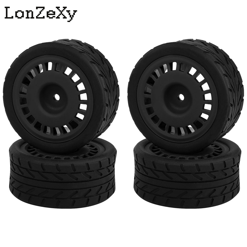 Lonzexy 1/10 Scale Hard Plastic RC Drift Tires For Traxxas 4 Tec 2.0 Tamiya TT01 XV01 Kyosho WR8 Sakura WLtoys HPI