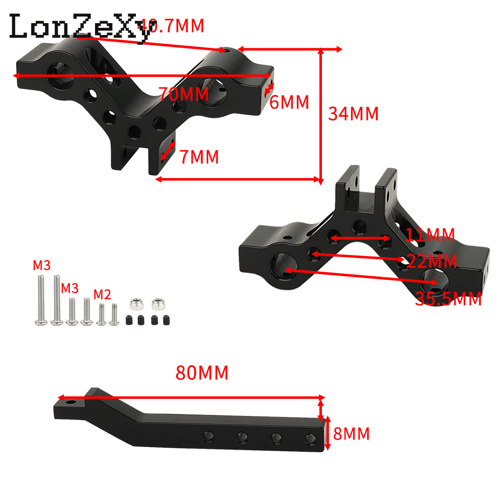 LONZEXY Trailer Hook Compatible with Traxxas TRX-4 SCX10 1/10