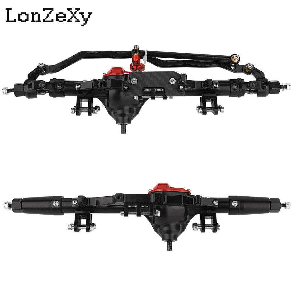 LONZEXY Complete Metal Front / Rear Axle Set for 1/10 RC Rock Crawler Axial Wraith RR10