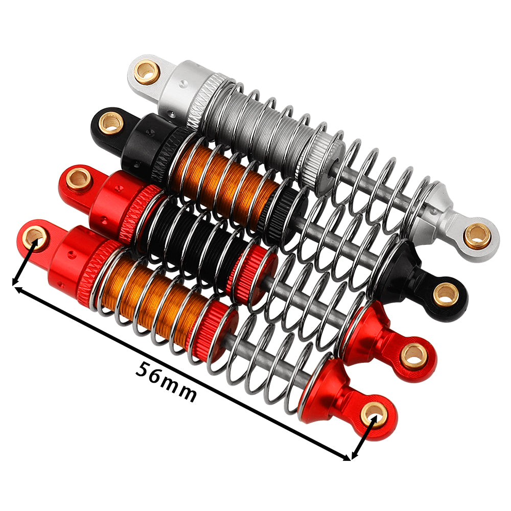 LonZeXy 4PCS New Aluminum Oil Shock Absorber 53/59/66mm Adjustable Damper For Traxxas TRX4M 1/18 RC Crawler Car Suspension Upgrade Parts