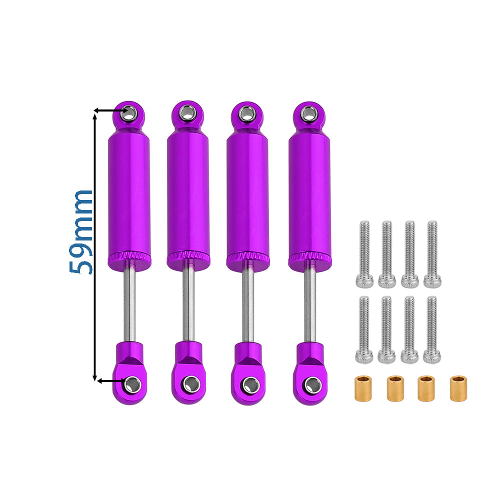 LonZeXy 4PCS Internal Oil Shock Absorber 53/59/65/71/77mm Damper For Traxxas TRX4M 1/18 RC Crawler Aluminum Suspension Upgrade Parts