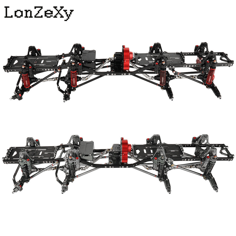 LONZEXY 8×8 Carbon Fiber Frame + Complete Axle + Front Gearbox for SCX24