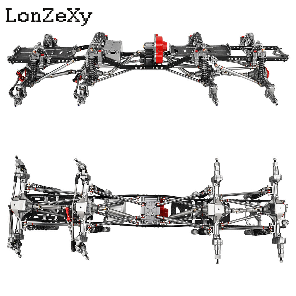 LONZEXY 8x8 DIY Metal Frame with Transmission for SCX10