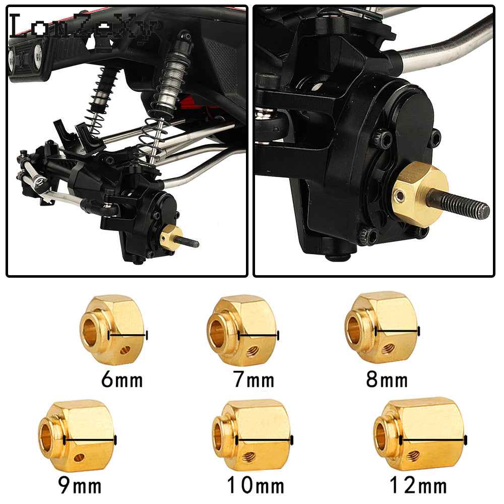 LONZEXY Wheel Hex Adapters  for Redcat Ascent 1/10