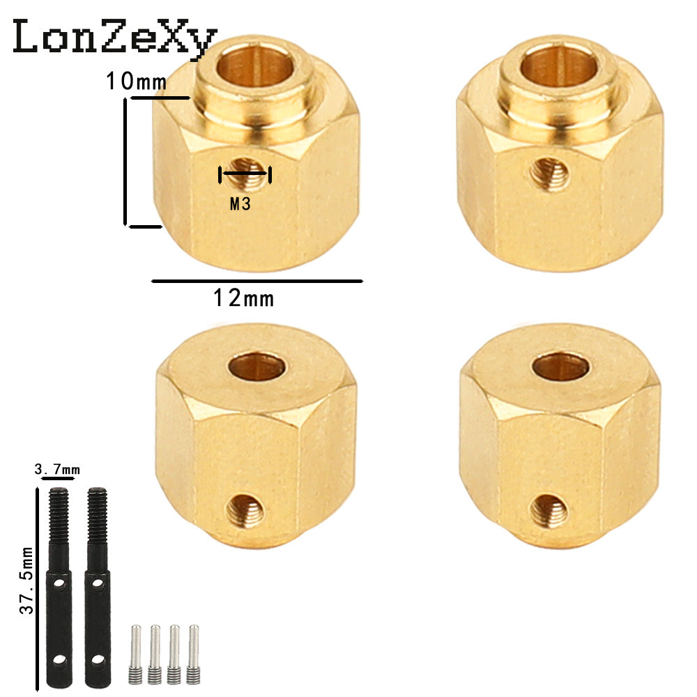 LONZEXY Wheel Hex Adapters  for Redcat Ascent 1/10