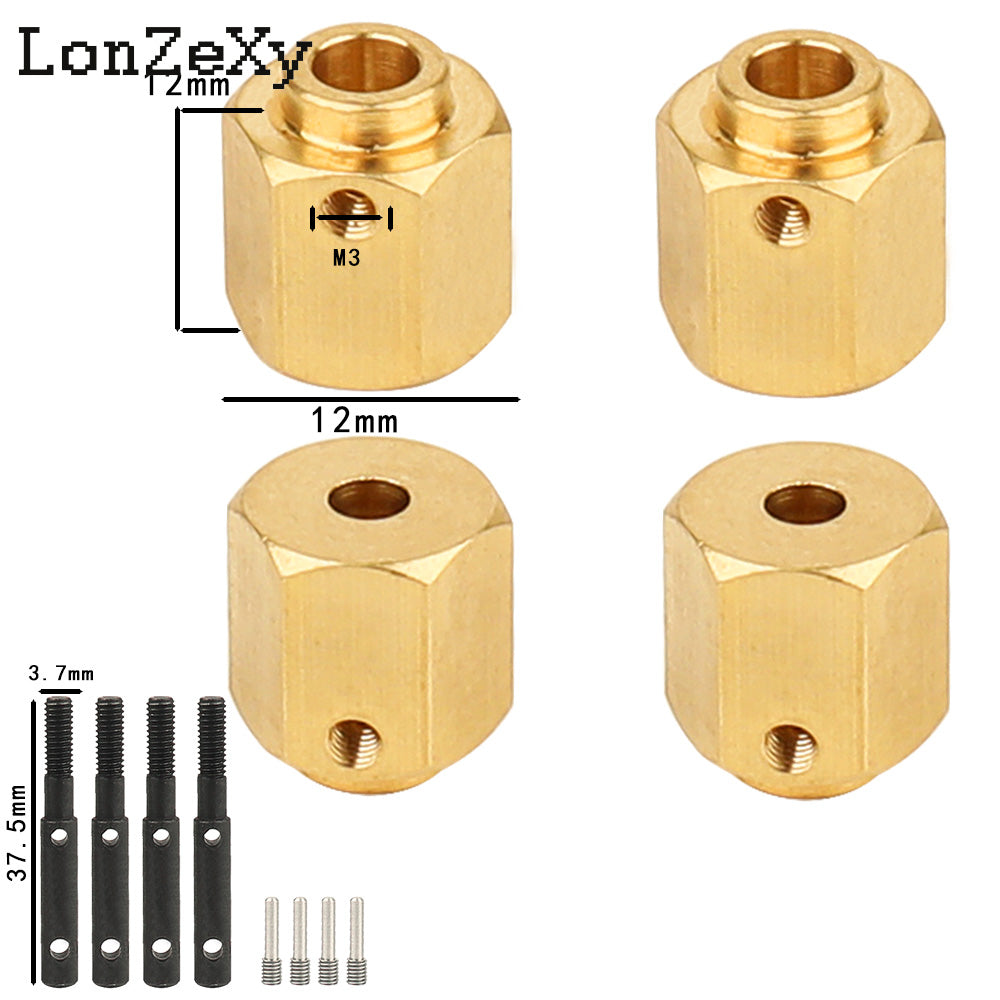 LONZEXY Wheel Hex Adapters  for Redcat Ascent 1/10