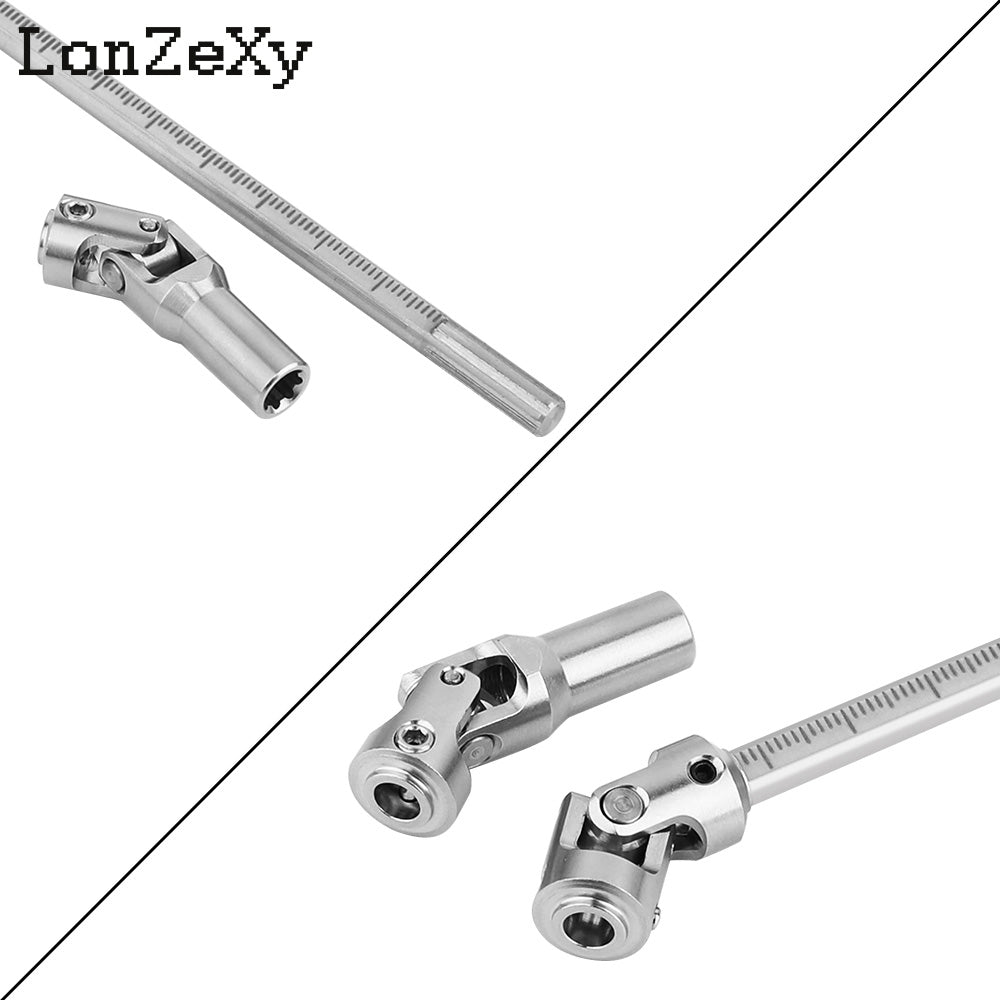 LONZEXY Stainless Steel Driveshaft for Traxxas SCX10 Capra Redcat